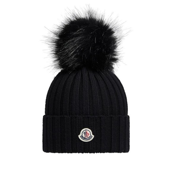 Moncler Wool Hat With Pom Pom - NWT - Picture 1 of 1
